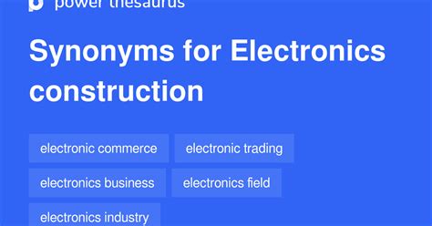 synonyms for electronics|Electronics Words .